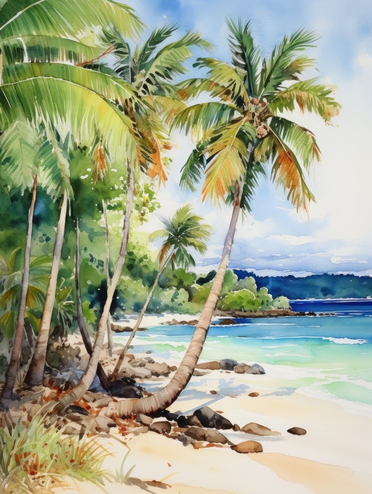 Palm Trees On The Beach 2