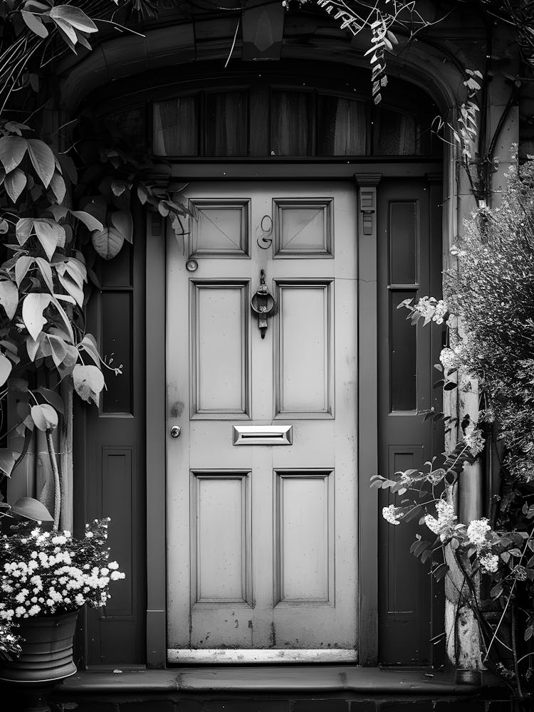 Black And White Door