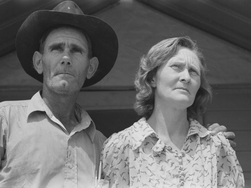 Migratory Laborer And His Wife At The Agua Fria Migratory Labor Camp, Arizona By Russell Lee