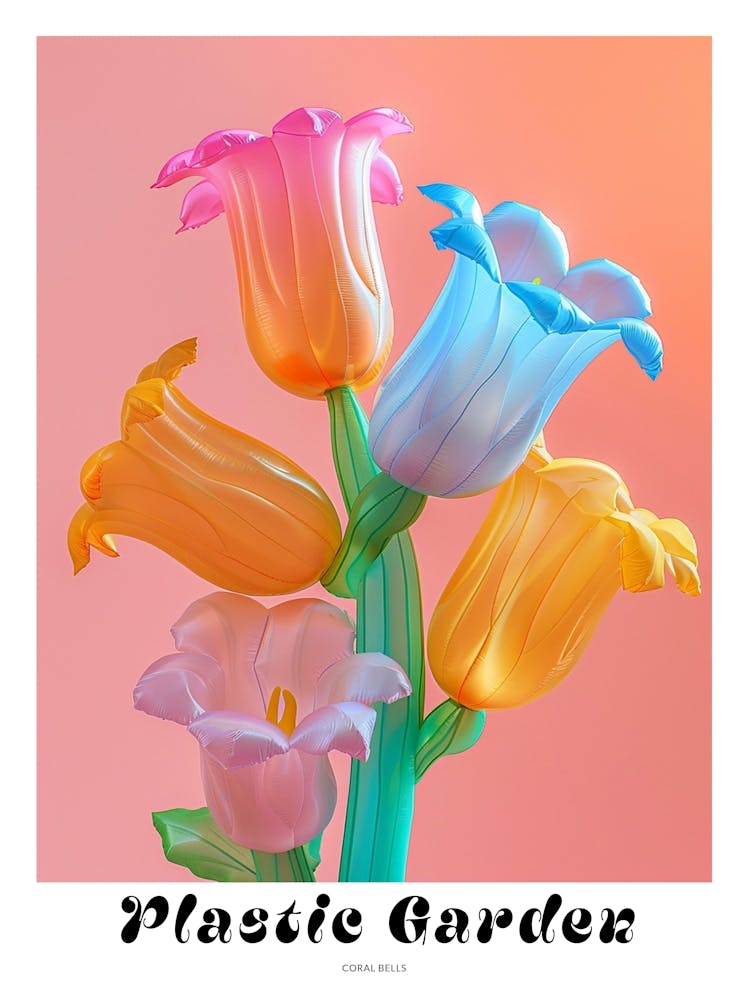 Verträumte aufblasbare Blumen Poster Coral Bells 1