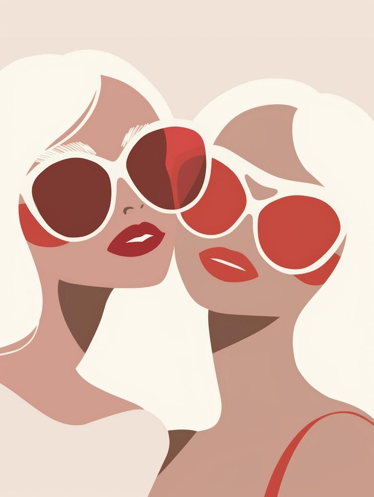 Deux Femmes en Lunettes de Soleil 12