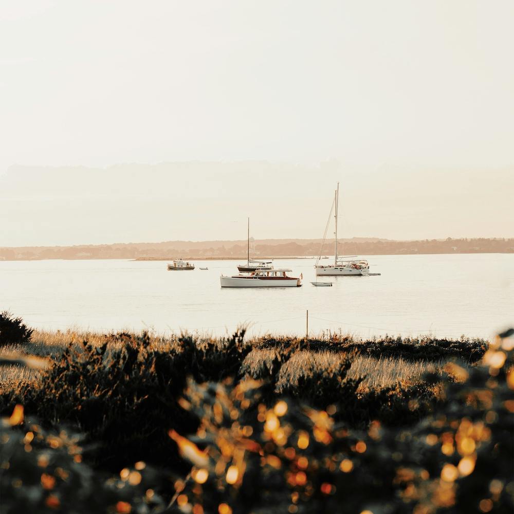 Sailboat On Ocean Square