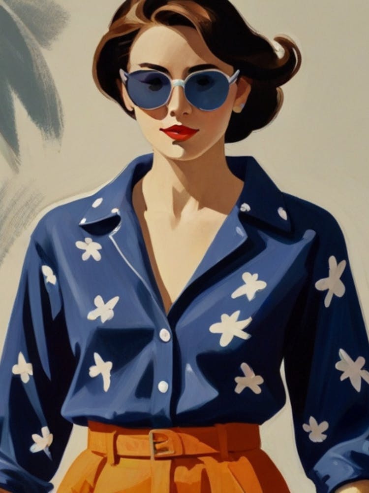 Fille En Lunettes De Soleil