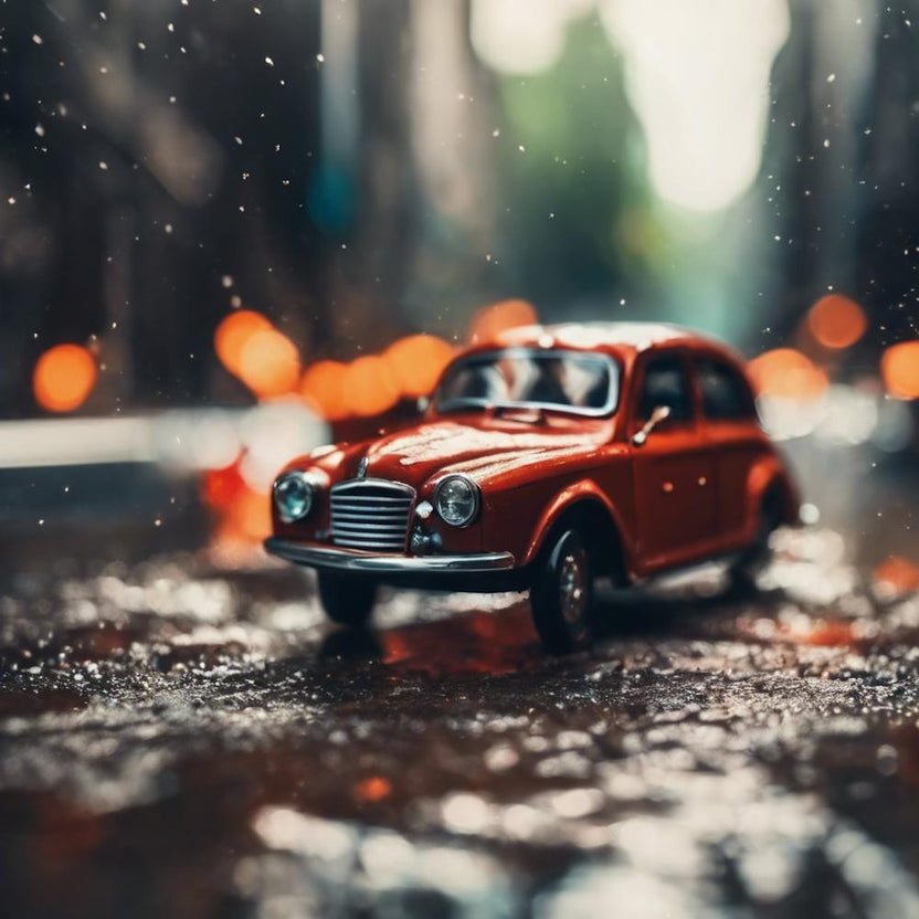 Red Car In The Rain