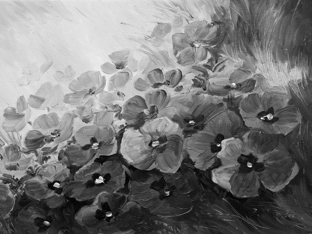 Fleurs Noires et Blanches 113