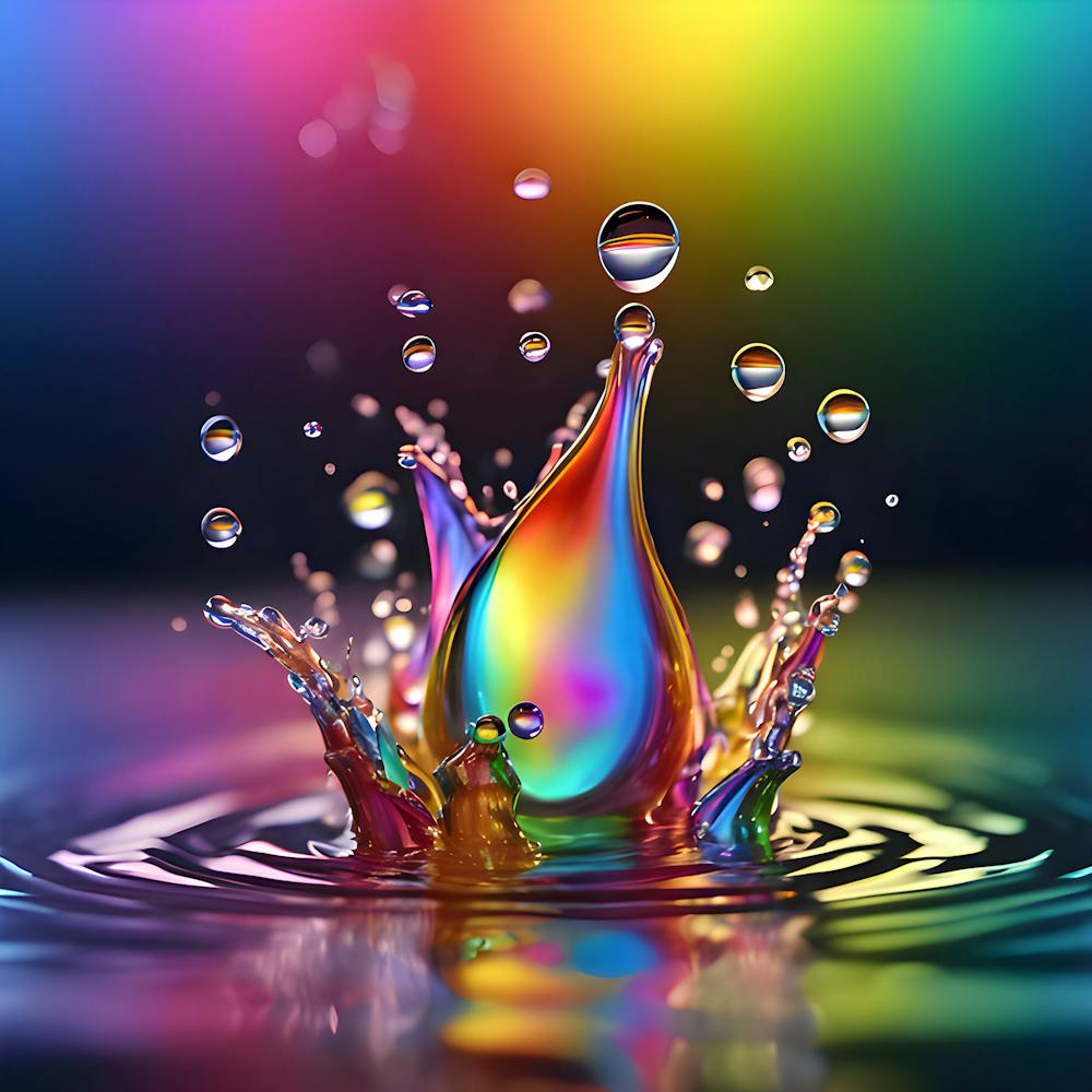 Sculptured Teardrop Water Splash