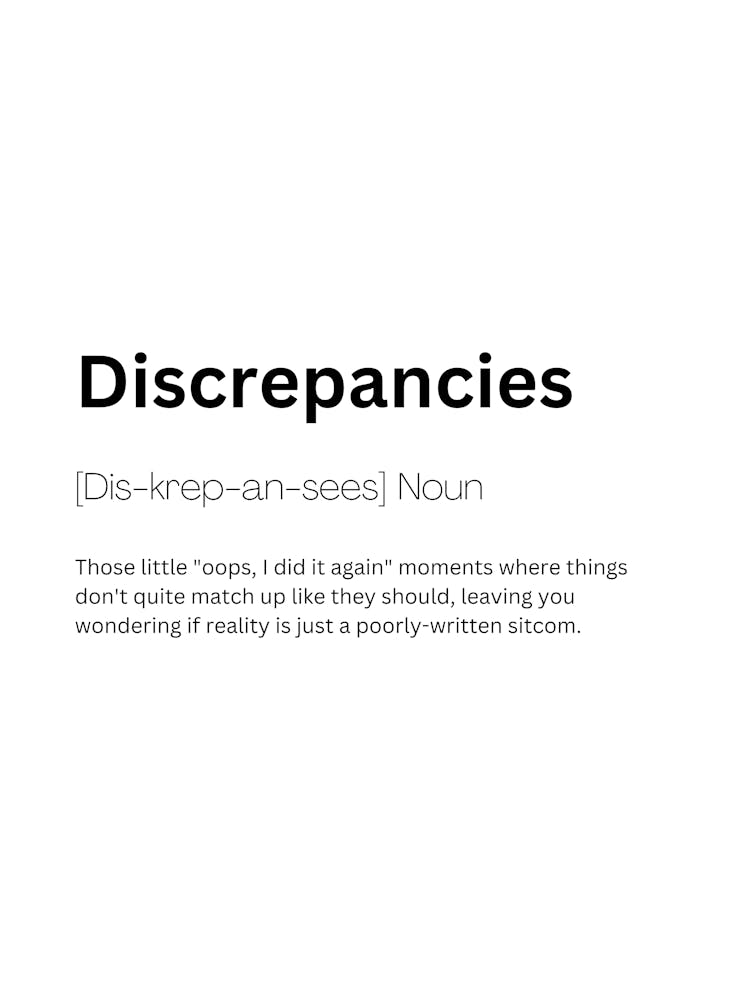 Discrepancies Definition Meaning