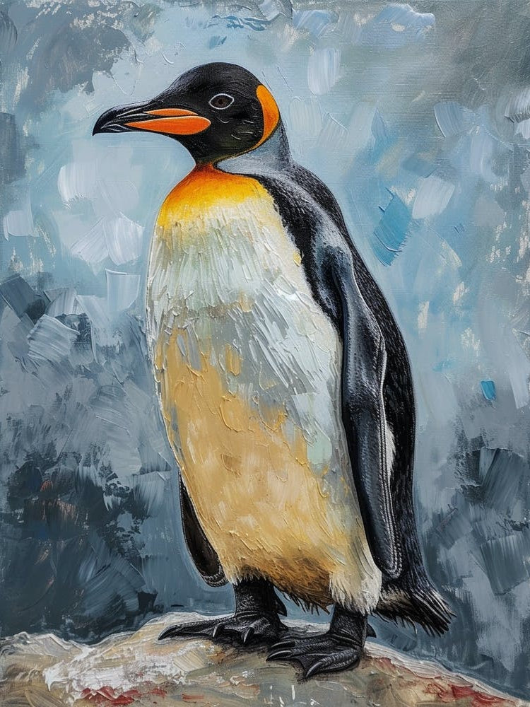 African Penguin Ross Island Oil Painting 1