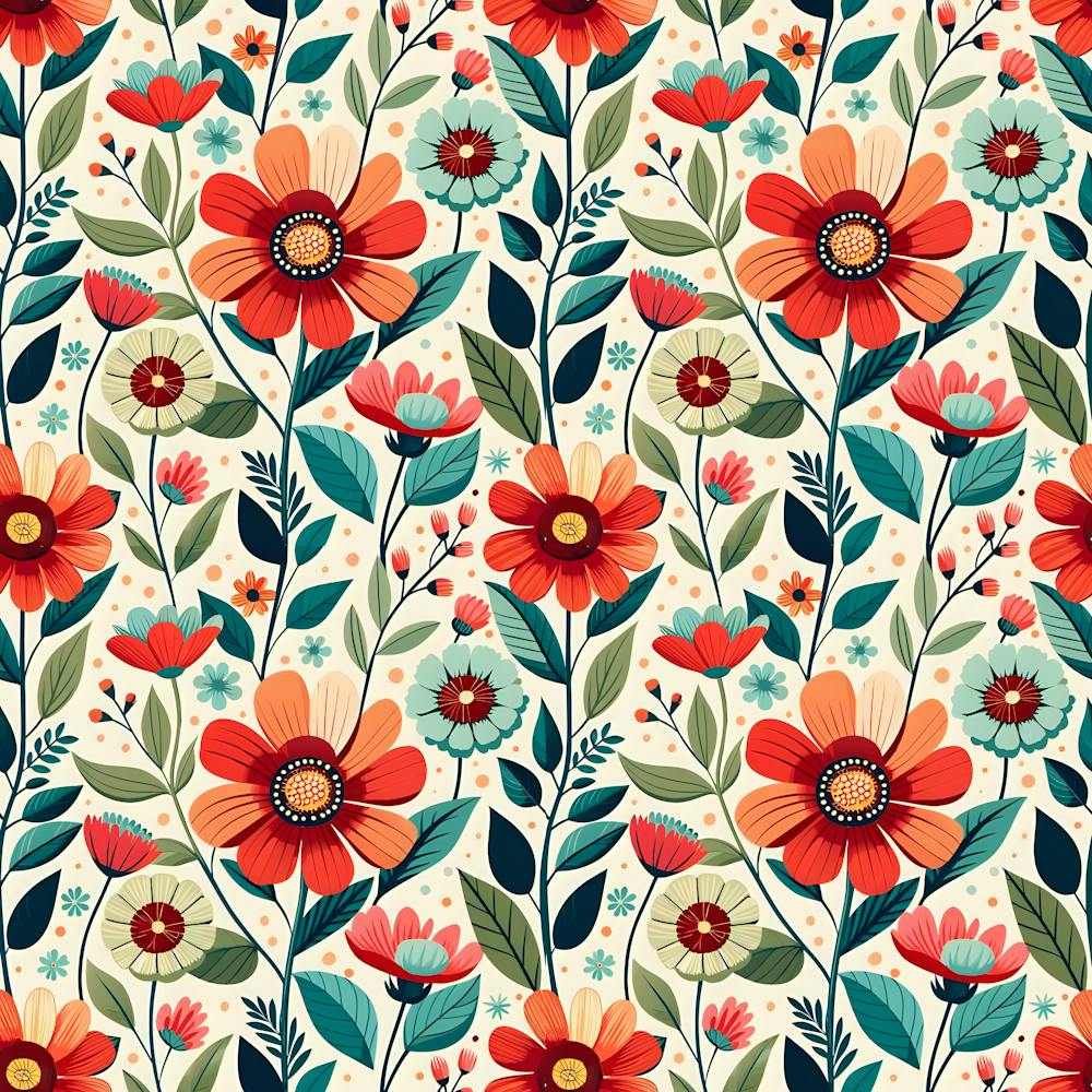 Flowers Flora Floral Background Pattern Nature Seamless Bloom Background Wallpaper Spring