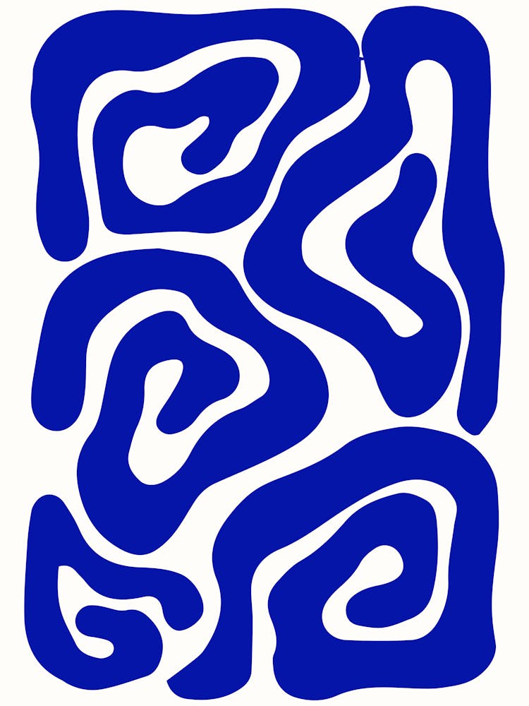 Blue And White Swirls