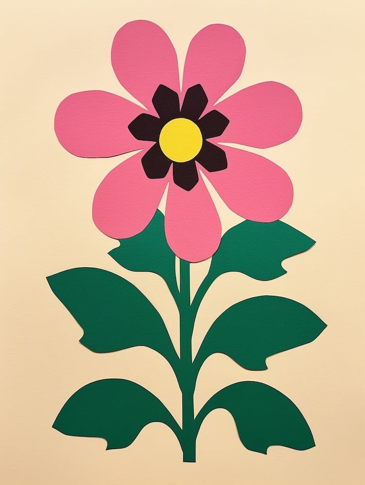Cut Out Style Flower Art Black Eyed Susan