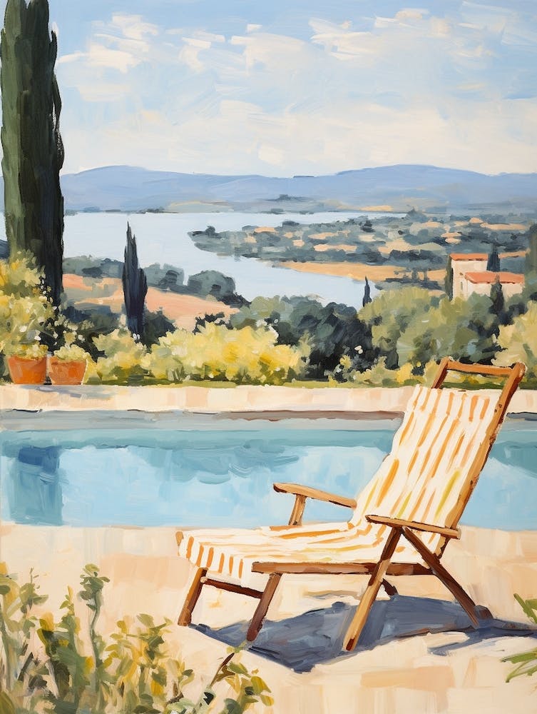 Sun Lounger By The Pool In Nice France 2