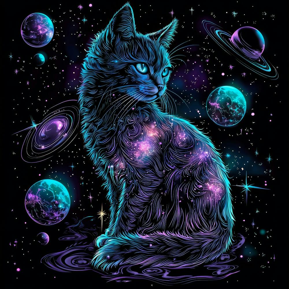 Galaxy Cat print