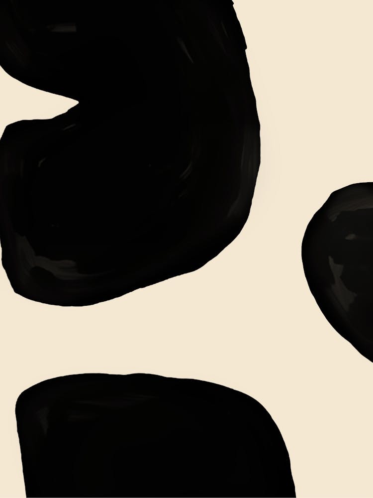 Black And Beige Abstract Painting 3
