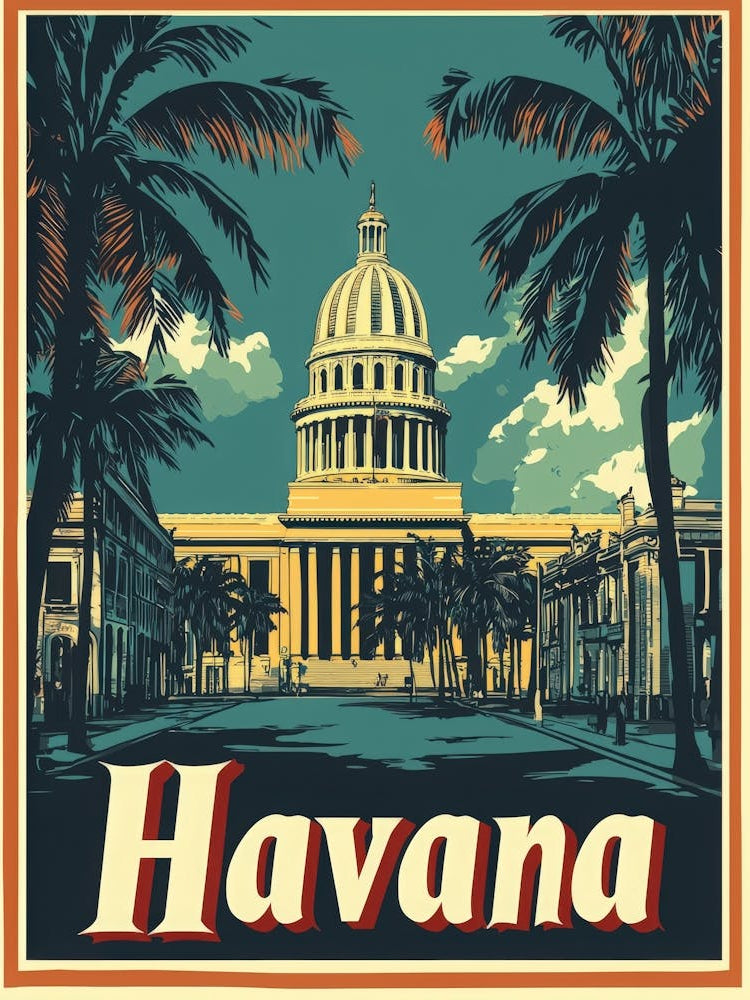 Aihrgdesign A Retro Travel Poster For Havana Featuring The Gr 9ecc3dfb 981d 4e58 Abd4 A2b1832c3a68 2