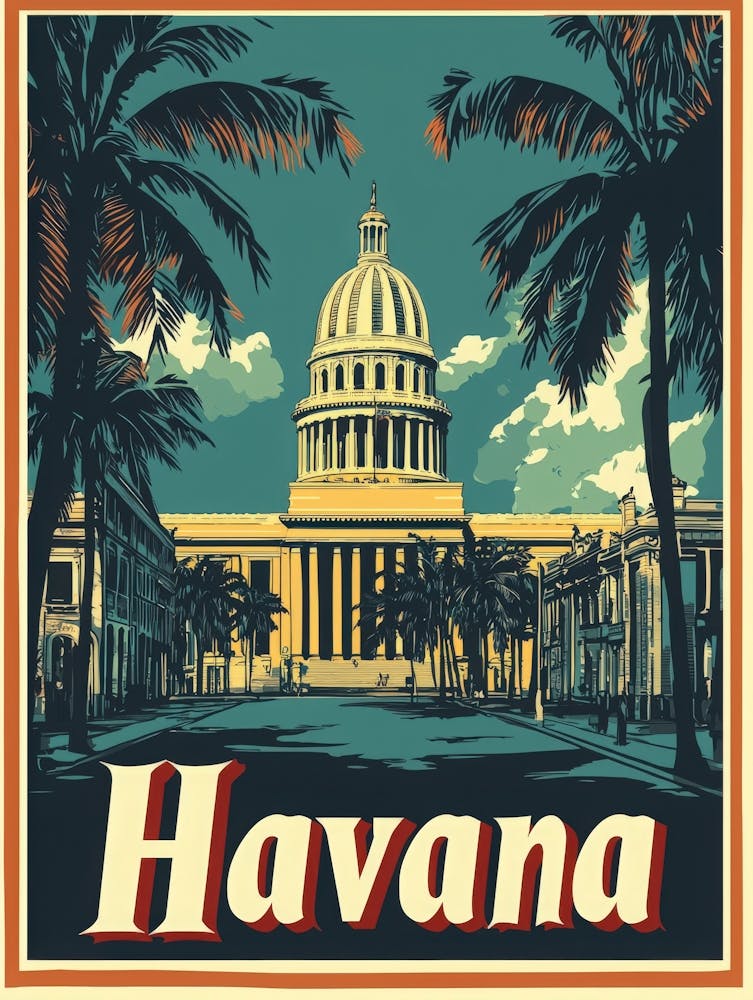 Aihrgdesign A Retro Travel Poster For Havana Featuring The Gr 9ecc3dfb 981d 4e58 Abd4 A2b1832c3a68 2