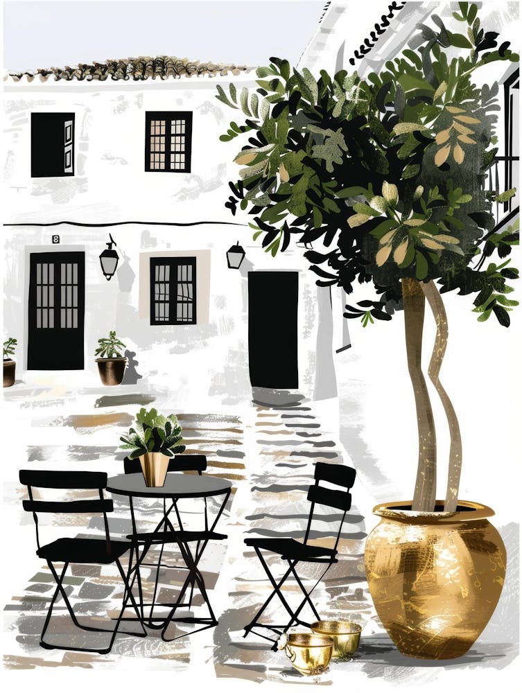Olive Tree In Front Of House