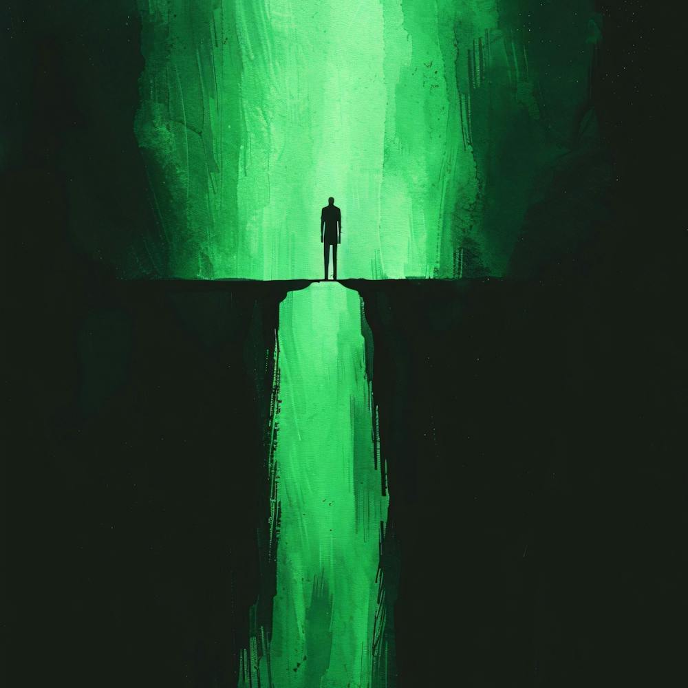 Person Standing On A Cliff