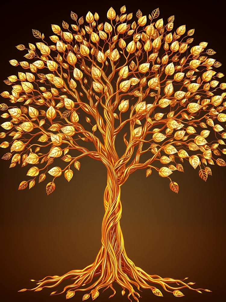 Arbre De Vie Doré 2