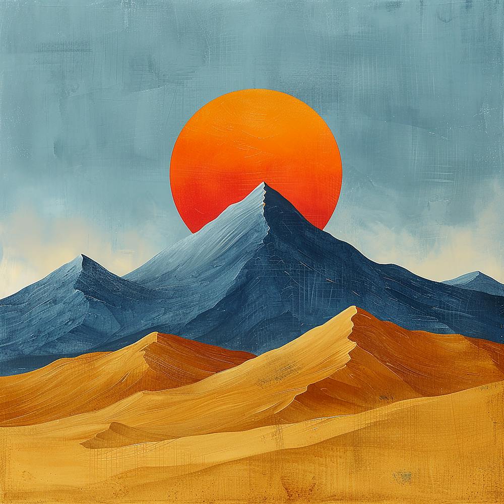Abstract of Beautiful Sunset behind Mountains - city wall art, colorful wall art, home decor, minimal art, modern wall art, wall art, wall decoration, wall print colourful wall art, decor wall art, digital art, digital art download, interior wall art, dow
