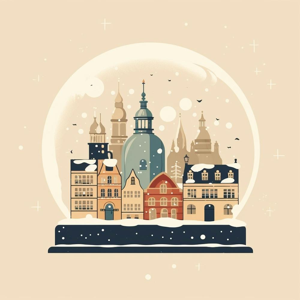 Copenhagen Denmark 2 Snowglobe