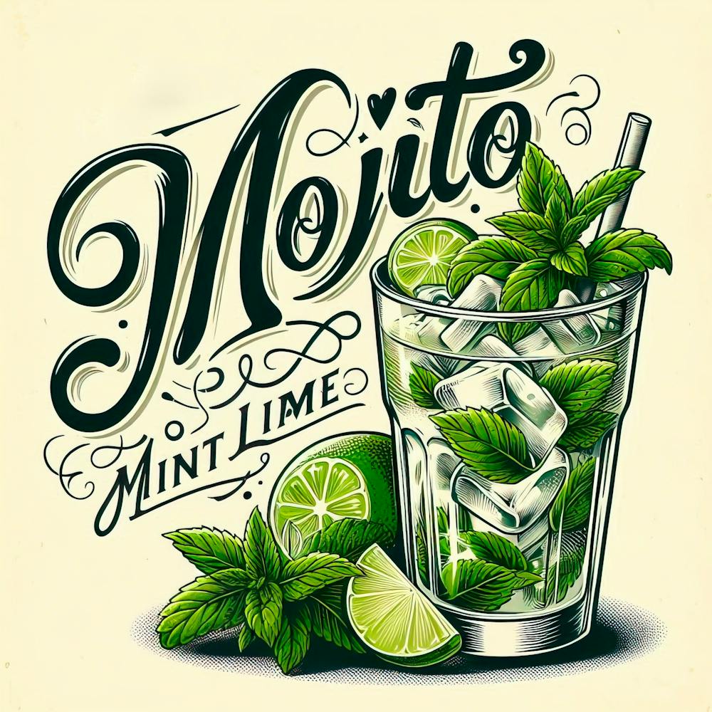Vintage Mojito Poster Title Mojito 2