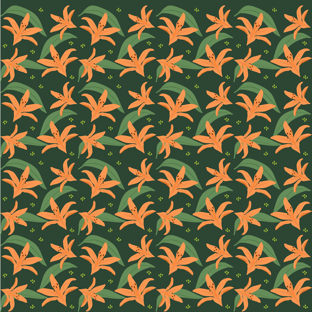 Lillies seamless pattern