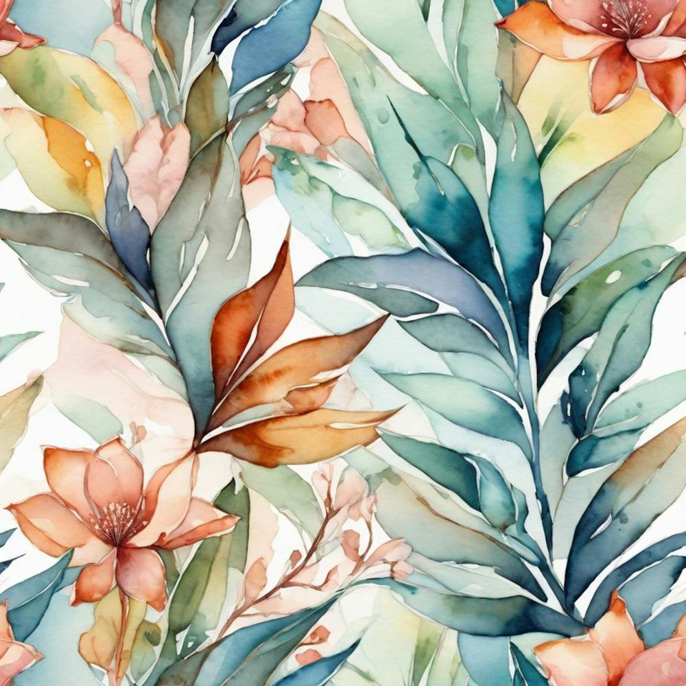 Watercolor Floral Pattern 1
