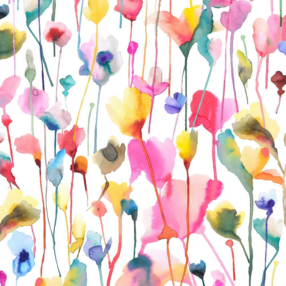 Summer Wild Rustic Flowers Colourful Square