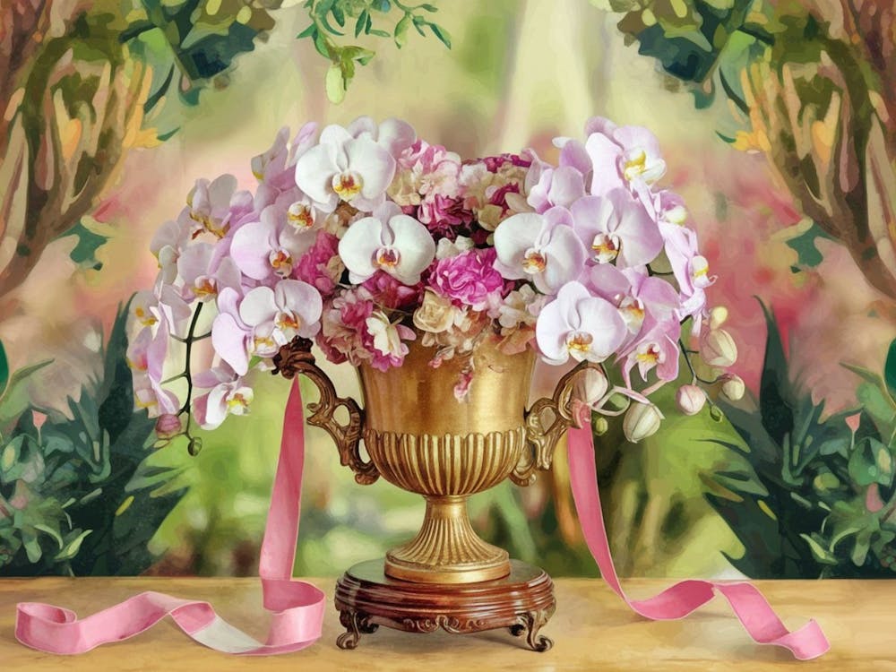 Orchids In A Vase 4