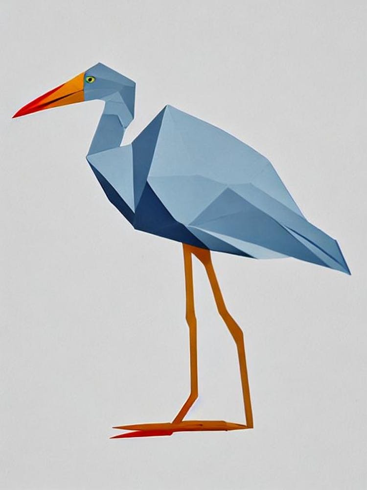 Egret Origami Bird