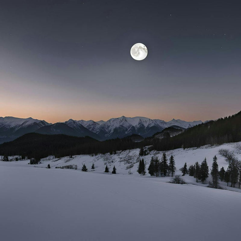 Full Moon Over The Mountains