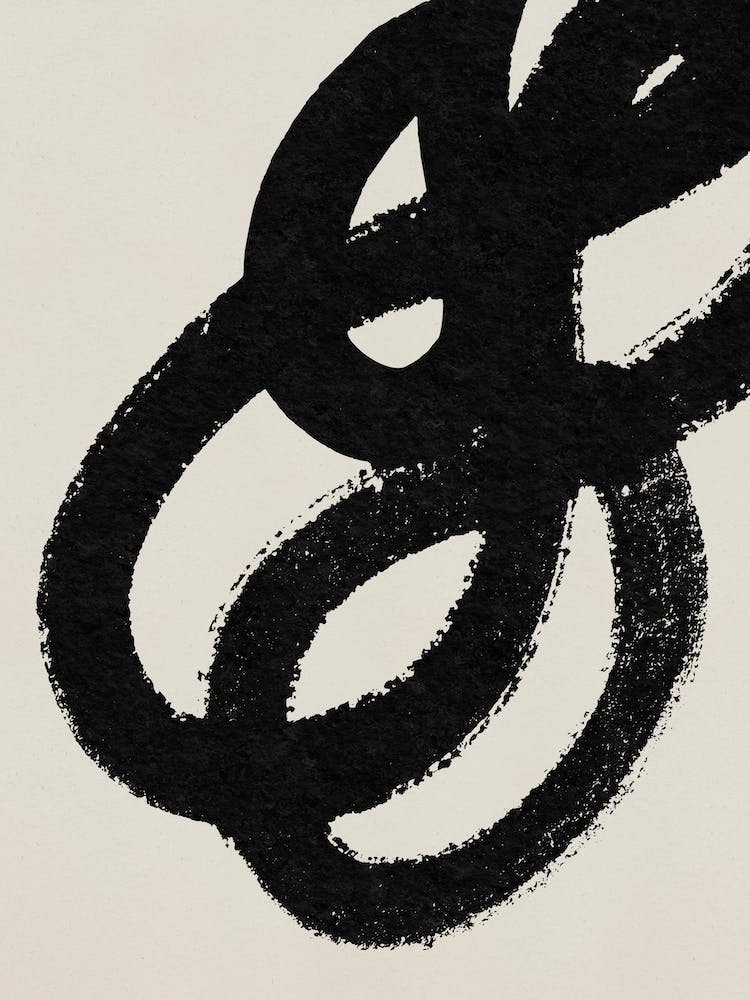 Japandi minimal black lines