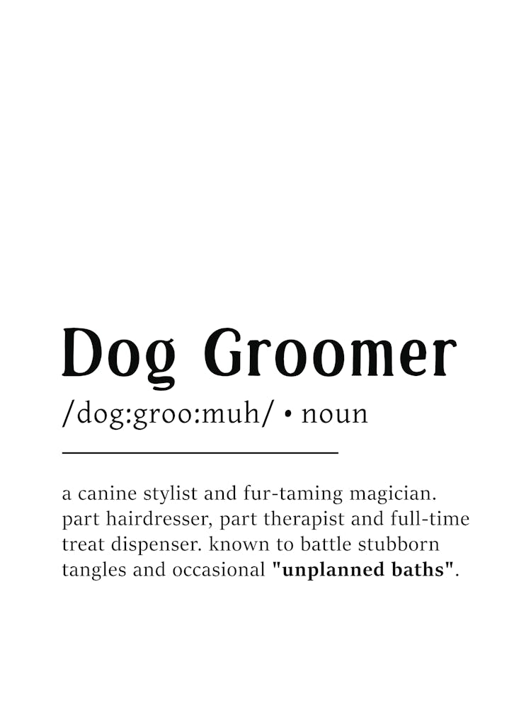 Dog Groomer Funny Definition