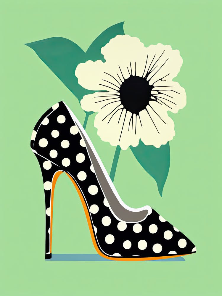 Step with Grace: Women, Shoes, and Flowers