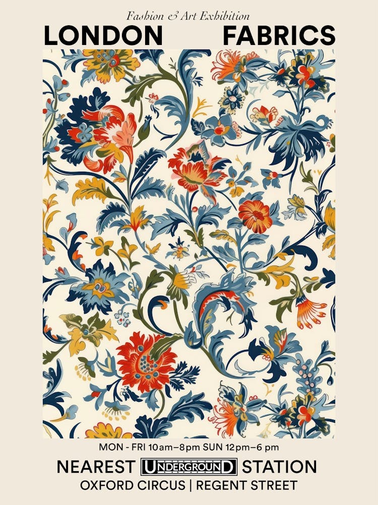 Poster Aster Amaze London Fabrics Floral Pattern 8