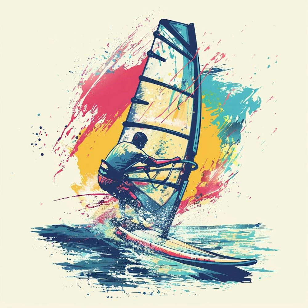 A Windsurfing Vector Design Illustration 1718707331 2