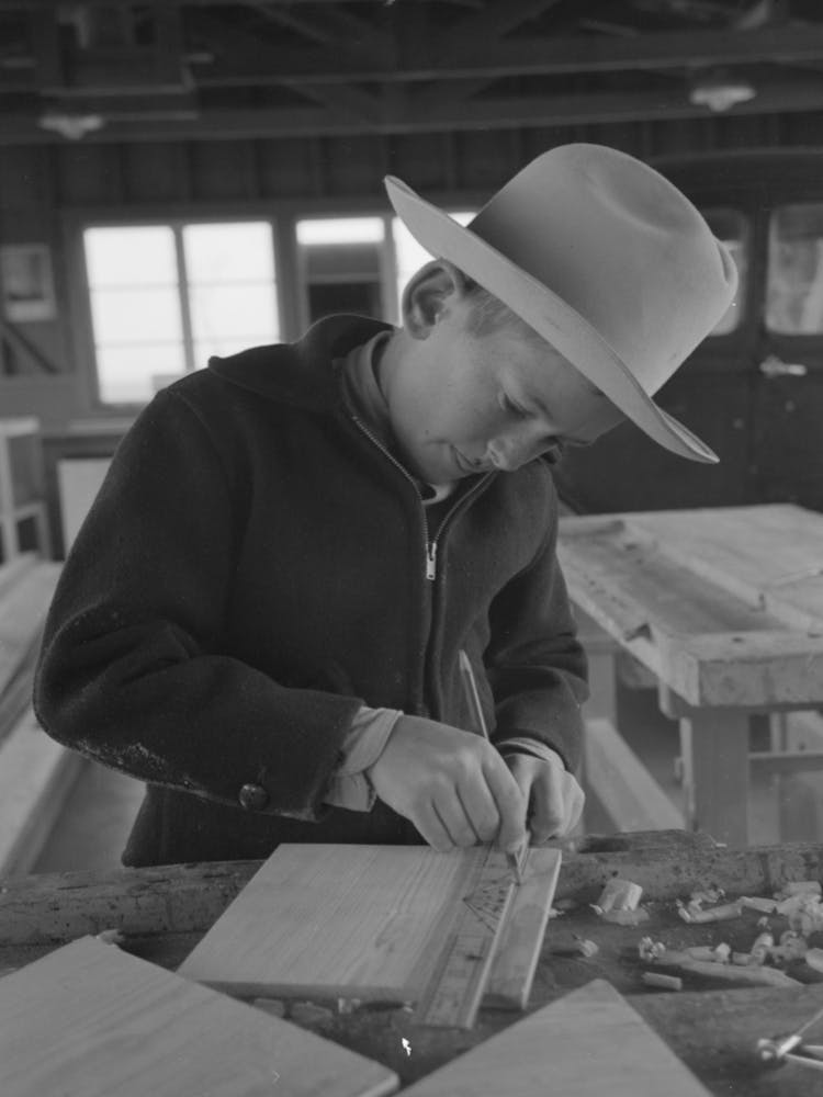 In The Woodwork Vocational Training Class, At The Fsa (Farm Security Administration) Farmworkers Communi