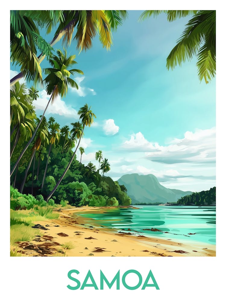 Affiche de voyage Samoa