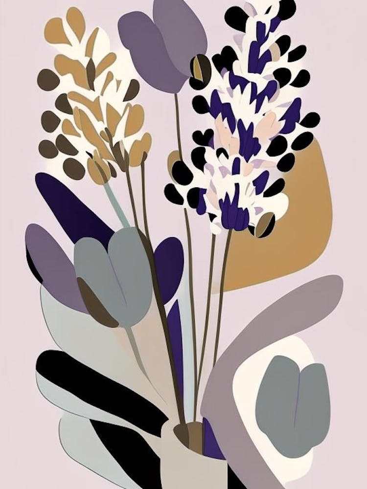 Hyacinth Wildflower Modern Muted Colours