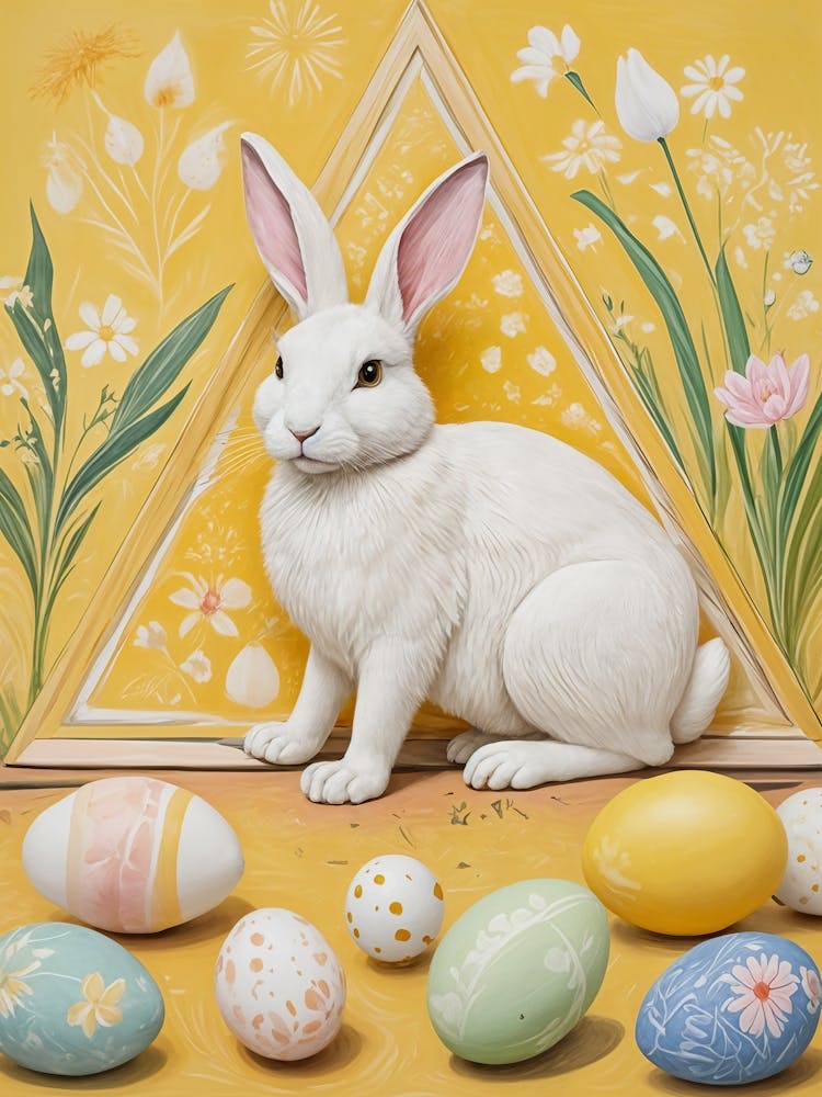 Yellow Triangle Easter Bunny no2