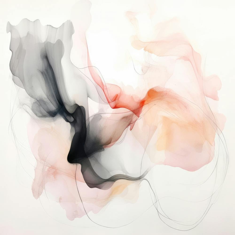 Abstract Organic Minimalist Pink Blush Shapes In Muted Colors 3