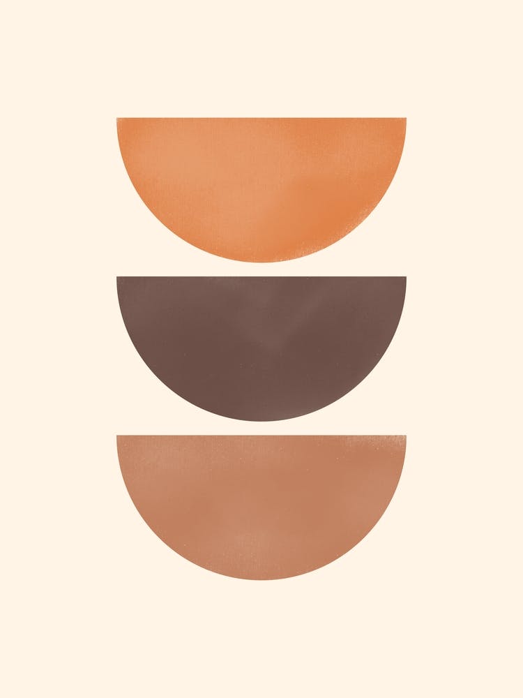 Boho Textured Abstract Semi Circle