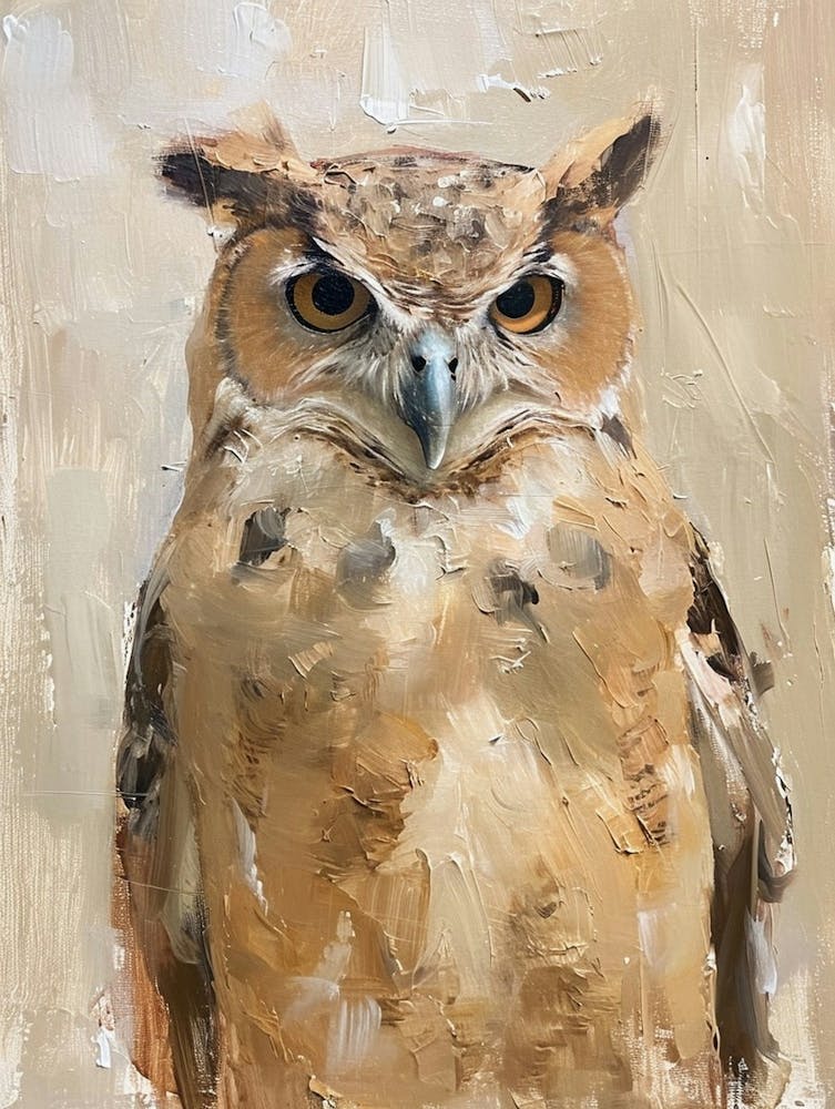 Verreauxs Eagle Owl Painting 1