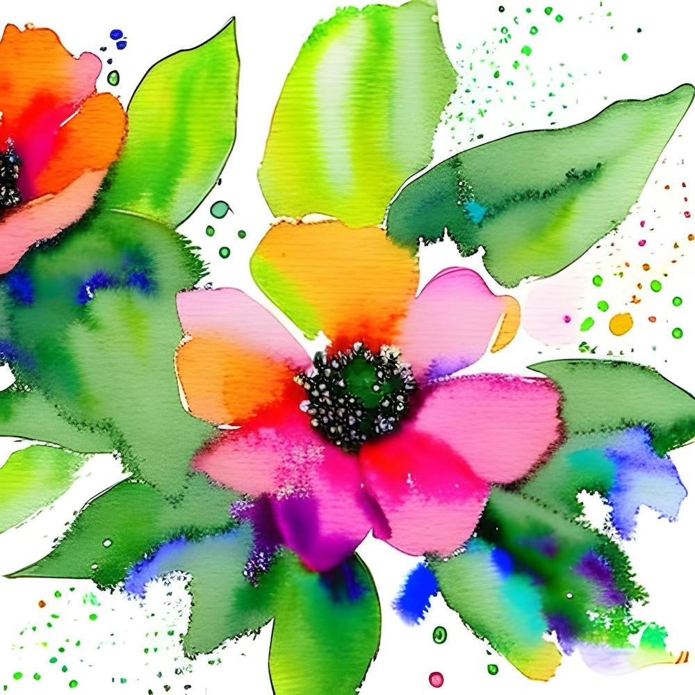 Watercolor Flowers 1