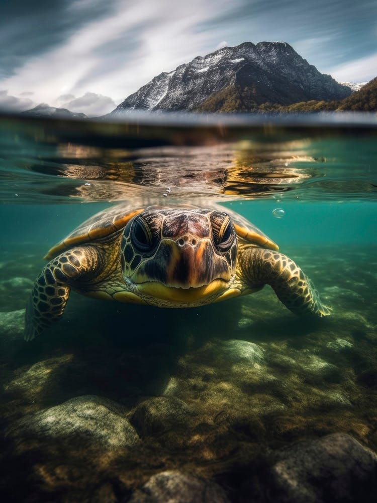 Diving Turtle