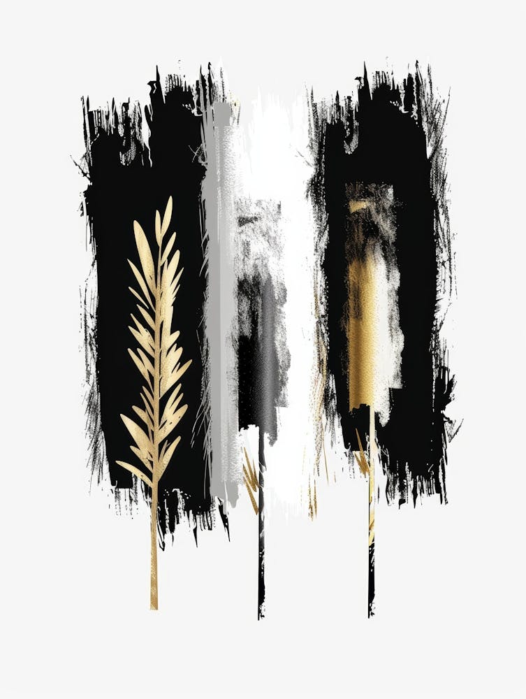 Schwarz und Gold Leinwanddruck 62