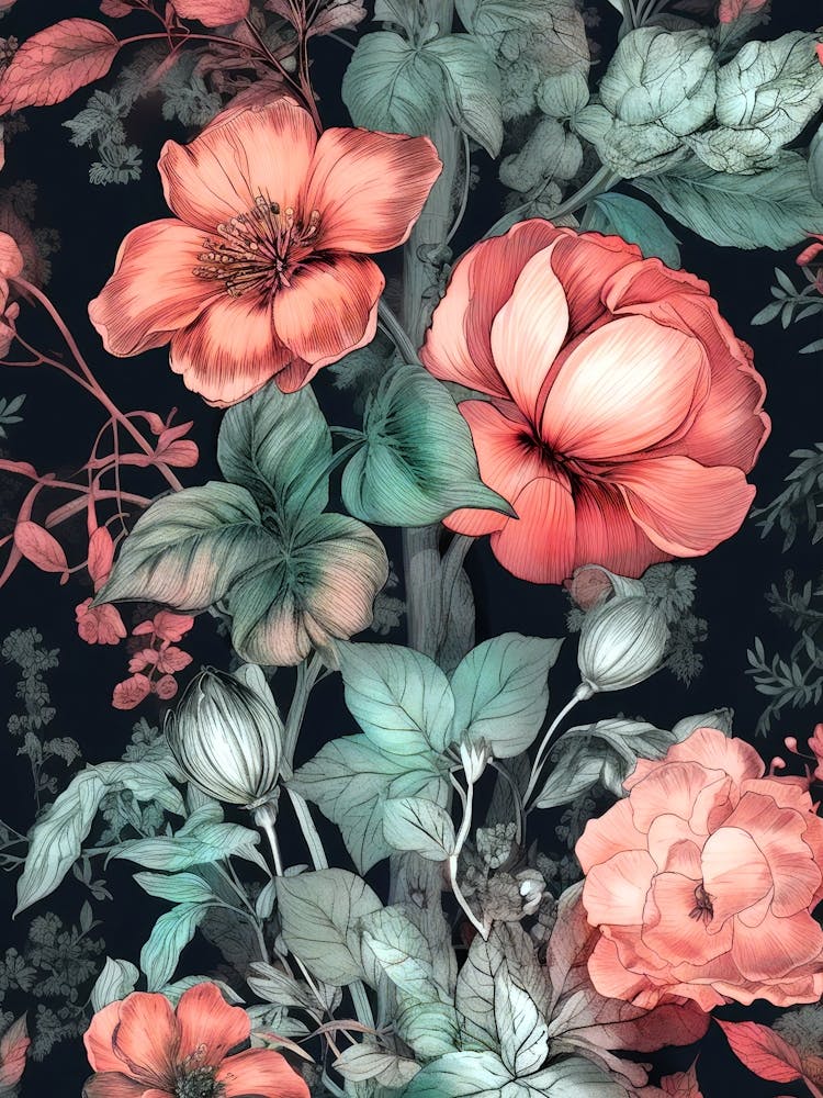 Floral Wallpaper nature meadow flowers 2