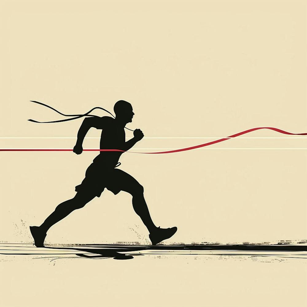 Silhouette d'un coureur