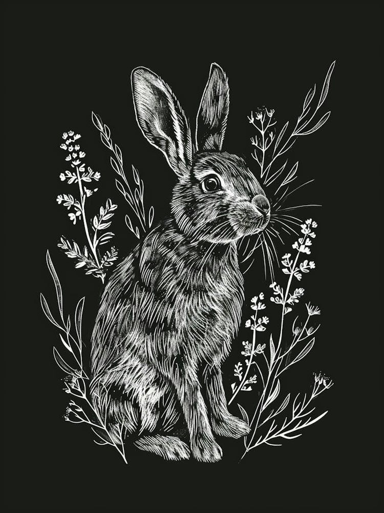 Polish Rabbit Minimalist Illustration 4